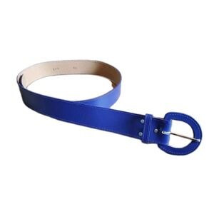 Vintage 90s Faux Leather Belt Purple Buckle Women's Size Small 32